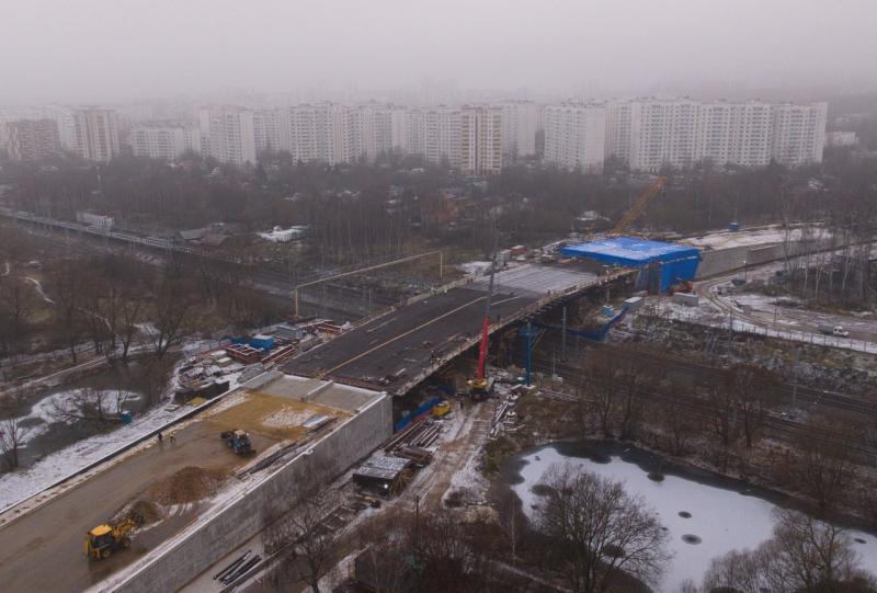 Готовность путепровода СБВ над МЦД-2 – 70%